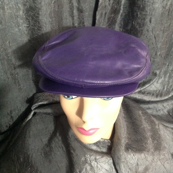 purple flat cap